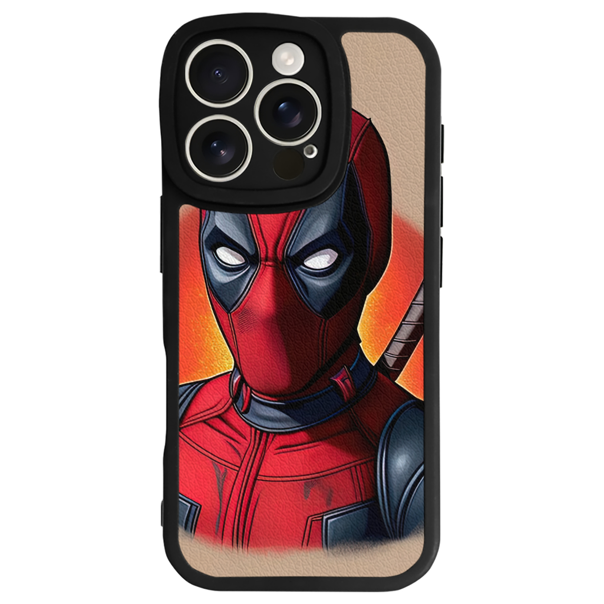 （画像用） Deadpool デッドプール 【iPhone 16シリーズ対応】シリコンスマホケース（レザー調） 材質：シリコン